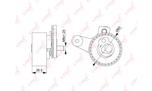 Ролик ремня ГРМ LYNXauto, арт. PB-1248