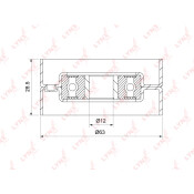 Ролик ремня ГРМ LYNXauto обводной, арт. PB-3062