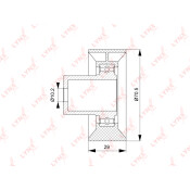 Ролик ремня ГРМ LYNXauto обводной, арт. PB-3085