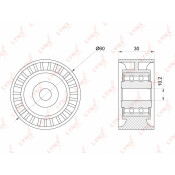 Ролик ремня ГРМ LYNXauto обводной, арт. PB-3108