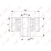 Ролик ремня ГРМ LYNXauto обводной, арт. PB-3141