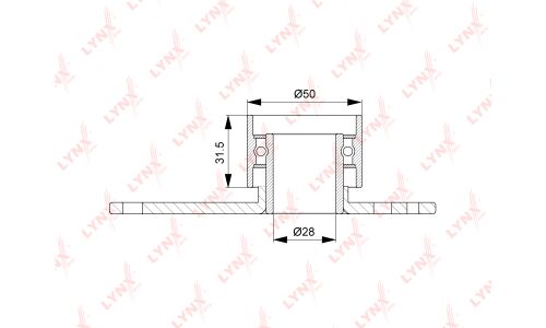 Ролик ремня ГРМ LYNXauto обводной, арт. PB-3158