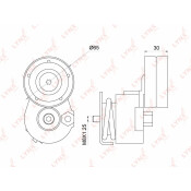 Натяжитель поликлинового ремня LYNXauto, арт. PT-3139