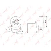 Натяжитель ремня навесного оборудования LYNXauto, арт. PT-3201