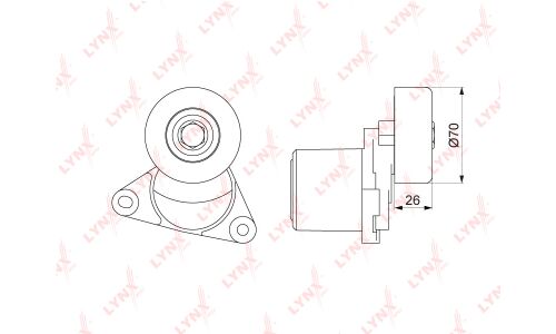 Натяжитель ремня навесного оборудования LYNXauto, арт. PT-3201