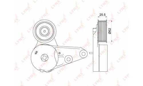 Натяжитель ремня навесного оборудования LYNXauto, арт. PT-3235