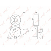 Натяжитель поликлинового ремня LYNXauto, арт. PT-3283