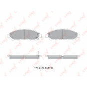 Колодки тормозные дисковые LYNXauto передние, комплект на ось (4 шт), арт. BD-3436