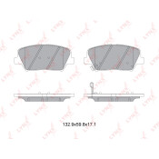 Колодки тормозные дисковые LYNXauto передние, комплект на ось (4 шт), арт. BD-3630