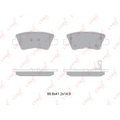 Колодки тормозные дисковые LYNXauto задние, комплект на ось (4 шт), арт. BD-3634