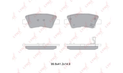 Колодки тормозные дисковые LYNXauto задние, комплект на ось (4 шт), арт. BD-3634