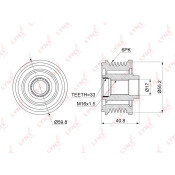 Муфта шкива генератора LYNXauto обгонная, арт. PA-1073