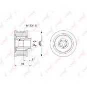Муфта шкива генератора LYNXauto обгонная, арт. PA-1124