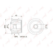 Муфта шкива генератора LYNXauto обгонная, арт. PA-1149