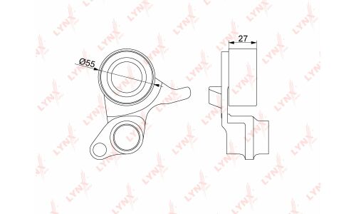 Ролик ремня ГРМ LYNXauto натяжной, арт. PB-1103