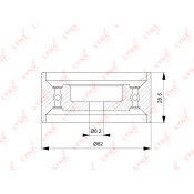 Ролик ремня ГРМ LYNXauto натяжной, арт. PB-1308