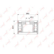 Ролик ремня ГРМ LYNXauto обводной, арт. PB-3123