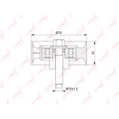 Ролик ремня ГРМ LYNXauto обводной, арт. PB-3142