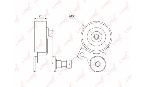 Натяжитель ремня ГРМ LYNXauto, арт. PT-1038