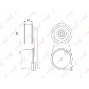 Натяжитель поликлинового ремня LYNXauto, арт. PT-3052
