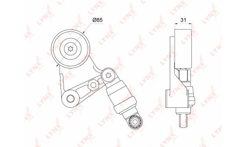 Натяжитель ремня навесного оборудования LYNXauto, арт. PT-3083