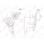 Натяжитель поликлинового ремня LYNXauto, арт. PT-3228