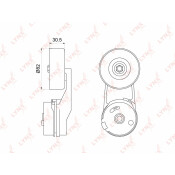 Натяжитель поликлинового ремня LYNXauto, арт. PT-3234