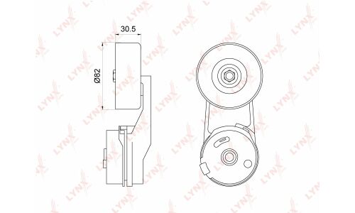 Натяжитель поликлинового ремня LYNXauto, арт. PT-3234