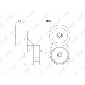 Натяжитель поликлинового ремня LYNXauto, арт. PT-3249