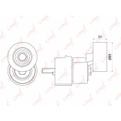 Натяжитель поликлинового ремня LYNXauto, арт. PT-3252