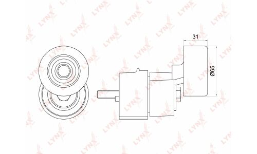 Натяжитель поликлинового ремня LYNXauto, арт. PT-3252