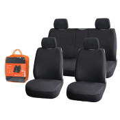 Чехлы-майки Airline Блааст для передних и задних сидений, велюр, черный цвет, 8 предметов