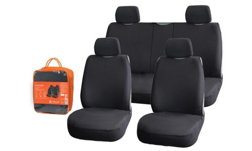 Чехлы-майки Airline Блааст для передних и задних сидений, велюр, черный цвет, 8 предметов