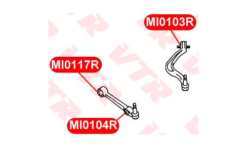 Сайлентблок рычага передней подвески задний VTR, арт. MI0117R