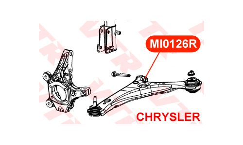 Сайлентблок рычага передней подвески передний VTR, арт. MI0126R