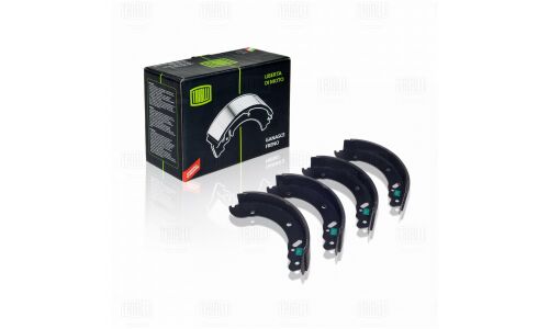 Колодки тормозные барабанные Trialli, комплект на ось (4 шт), арт. GF 238