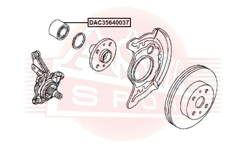 Подшипник ступицы колеса Asva, арт. DAC35640037