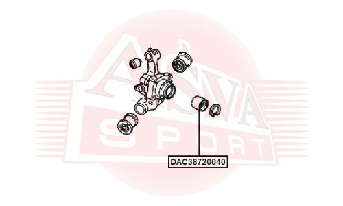 Подшипник ступицы колеса Asva, арт. DAC38720040