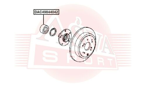 Подшипник ступицы колеса Asva, арт. DAC49844042