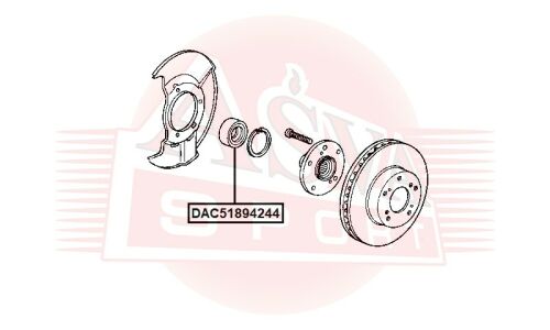 Подшипник ступицы Asva, арт. DAC51894244