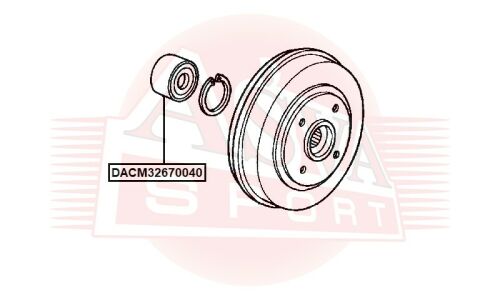 Подшипник ступицы колеса Asva, арт. DACM32670040