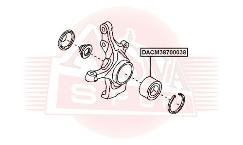 Подшипник ступицы колеса Asva, арт. DACM38700038