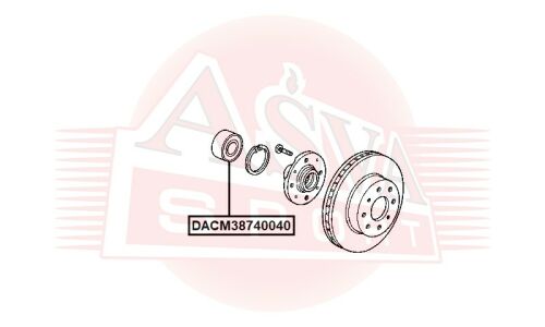 Подшипник ступицы колеса Asva, арт. DACM38740040