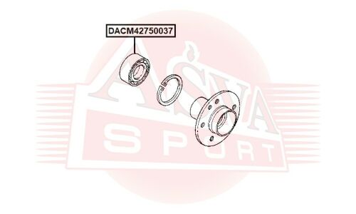 Подшипник ступицы колеса (комплект) | зад прав/лев Asva, арт. DACM42750037