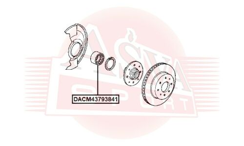 Подшипник ступицы колеса Asva, арт. DACM43793841