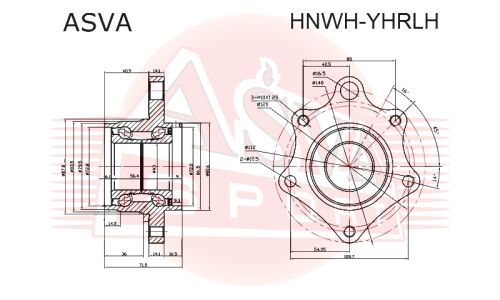 Ступица колеса Asva, арт. HNWH-YHRLH