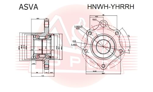 Ступица колеса Asva, арт. HNWH-YHRRH