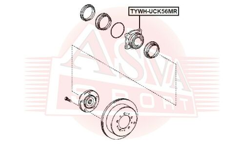 Ступица колеса Asva, для Toyota Sequoia, арт. TYWH-UCK56MR