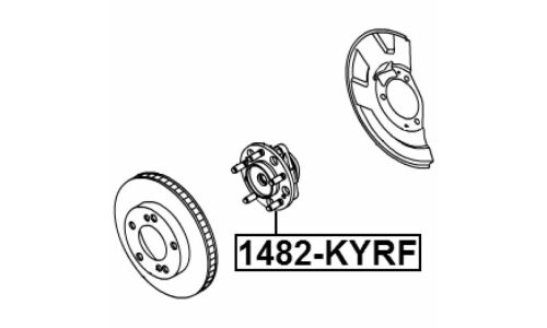 Ступица колеса Febest, арт. 1482-KYRF