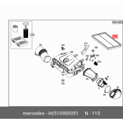 Фильтр воздушный Mercedes, арт. A6510900051